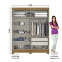 Ver imagem 2 de Guarda Roupa Casal B74 Nature Off White - Briz Móveis