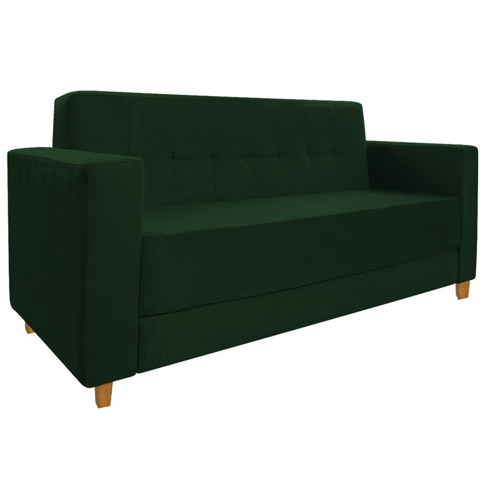 Sofá 2 Lugares Denver Suede Verde - AM Decor