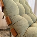 Ver imagem 6 de Poltrona Costela Boucle Verde Estofada Adao com Puff Luxo