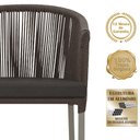Ver imagem 3 de Mesa com 6 Cadeiras de Jantar Roma 120cm e Noronha em Alumínio Fendi Corda Náutica Estofado 9 Trama
