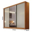 Ver imagem 3 de Guarda Roupa Casal Lôgan Plus 3 Portas 1 com Espelho 8 Gavetas Cinamomo Fendi - Novo Horizonte