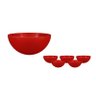 Kit 6 Mini Bowl Vermelho 240ml Plástico Premium - 1