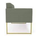 Ver imagem 4 de Namoradeira e Poltrona Industrial Dourado Elisa Bouclê D03 - D?rossi Cor Verde Pistache