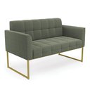 Ver imagem 1 de Namoradeira e Poltrona Industrial Dourado Elisa Bouclê D03 - D?rossi Cor Verde Pistache