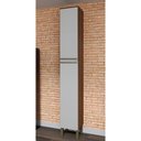 Ver imagem 1 de Paneleiro Simples com 2 Portas 100% MDF Itália Espresso Móveis Branco/Castanho