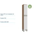 Ver imagem 4 de Paneleiro Simples com 2 Portas 100% MDF Itália Espresso Móveis Branco/Castanho