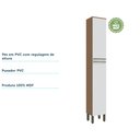 Ver imagem 5 de Paneleiro Simples com 2 Portas 100% MDF Itália Espresso Móveis Branco/Castanho