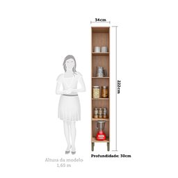 Paneleiro Simples com 2 Portas 100% MDF Itália Espresso Móveis - 3