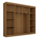 Ver imagem 5 de Guarda-roupa Casal Ele e Ela 8 Portas 8 Prateleiras com Espelho - Panorama Móveis