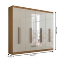 Ver imagem 4 de Guarda-roupa Casal Ele e Ela 8 Portas 8 Prateleiras com Espelho - Panorama Móveis