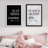 Kit 2 Quadros Ela é minha menina, Eu sou o menino dela 30x40 cm - 1