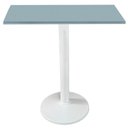 Ver imagem 1 de Mesa Zeta Ferro Branco 75 Cm (alt) Disco Redondo Tampo Mdp Quadrado 80 Cm (larg) X 2,5 Cm (alt)