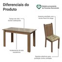 Ver imagem 4 de Conjunto Sala de Jantar Cereja Mesa Tampo de Vidro 6 Cadeiras Rustic/Crema/Lírio Bege Madesa