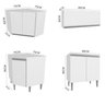 Cozinha Completa Modulada de Canto Athena 8 Peças Branco - 4