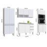 Cozinha Completa Modulada de Canto Athena 8 Peças Branco - 3