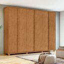 Ver imagem 2 de Guarda-roupa Casal 6 Portas Ollie Amêndoa