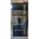 Ver imagem 2 de Porta de Alumínio 210 X 90 com Vidro - Lambri Simples - Preta