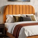 Ver imagem 3 de Cabeceira Cama Box Queen Estofada Orgânica 160cm Alice W01 Couríssimo Whisky - Lyam Decor
