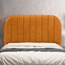Ver imagem 4 de Cabeceira Cama Box Queen Estofada Orgânica 160cm Alice W01 Couríssimo Whisky - Lyam Decor