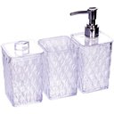 Ver imagem 1 de Utensílios para Banheiro Kit Banho Glamour 3pcs Cristal