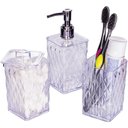 Ver imagem 3 de Utensílios para Banheiro Kit Banho Glamour 3pcs Cristal