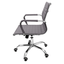 Ver imagem 2 de Kit 4 Cadeiras Escritório Diretor Esteirinha Rodízio Relax Corino 3301 Cinza