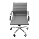 Ver imagem 3 de Kit 4 Cadeiras Escritório Diretor Esteirinha Rodízio Relax Corino 3301 Cinza