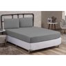 Kit Lençol de Baixo Casal Queen 2 pçs com Elástico Cinza Casen - 2