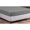 Kit Lençol de Baixo Casal Queen 2 pçs com Elástico Cinza Casen - 5