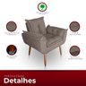 Poltrona Opala para Sala com Puff Reforçada Suede Capuccino - 3