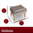 Ver imagem 5 de Poltrona Opala para Sala com Puff Reforçada Suede Capuccino