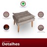 Poltrona Opala para Sala com Puff Reforçada Suede Capuccino - 4