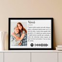 Ver imagem 1 de Quadro Personalizado com Foto e Música Vovó em Moldura Caixa TACOLADO PAPEL DE PAREDE Moldura Caixa 