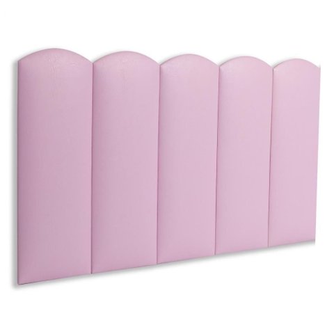 Cabeceira Solteiro Kit 5 Placas Modelo Nuvem - Courino Rosa