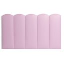 Ver imagem 4 de Cabeceira Solteiro Kit 5 Placas Modelo Nuvem - Courino Rosa