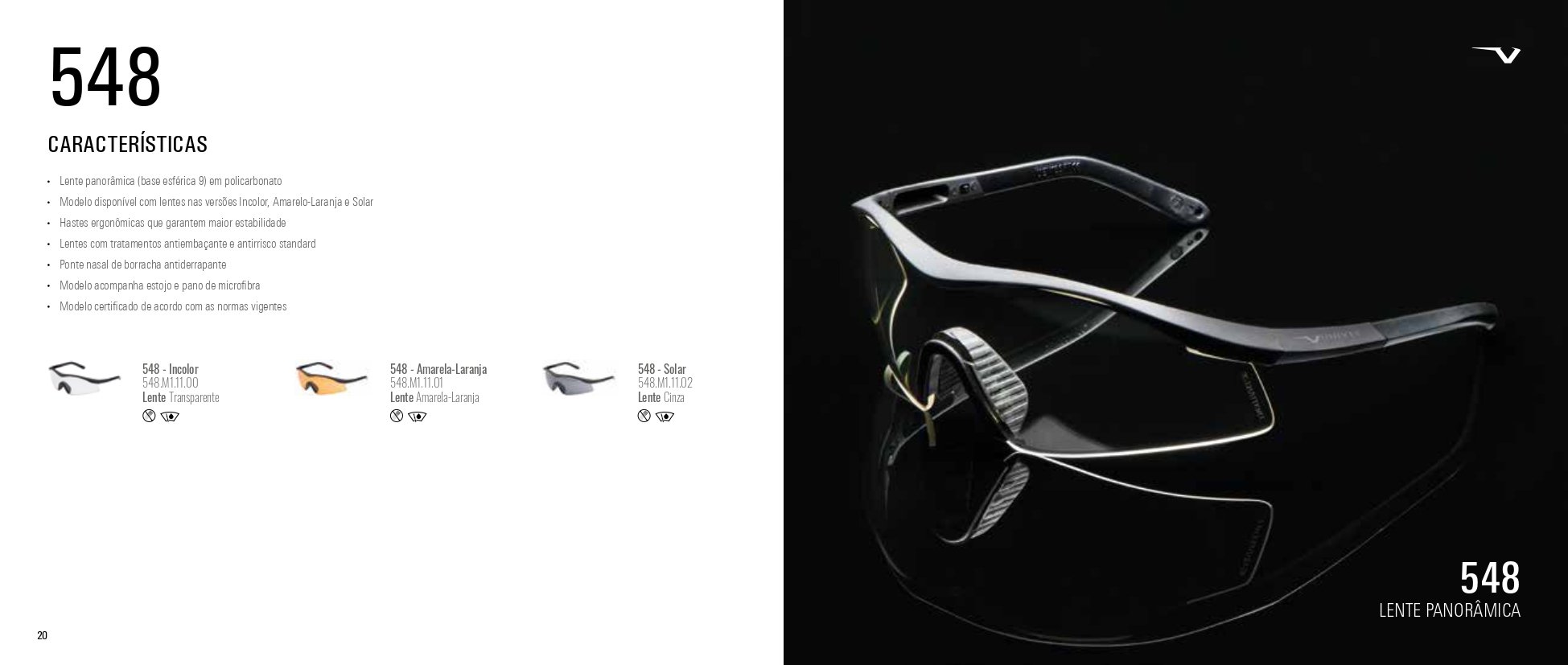Óculos Proteção Univet 548 Fume Balistico Design Italiano Clipe de Grau - 7