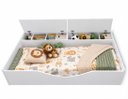Ver imagem 4 de Cama Berço Juvenil Montessoriana com 2 Baús Flora 100% MDF:Branco