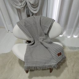 Manta Decorativa para Sofá 140x170cm Atenas Cinza - 8