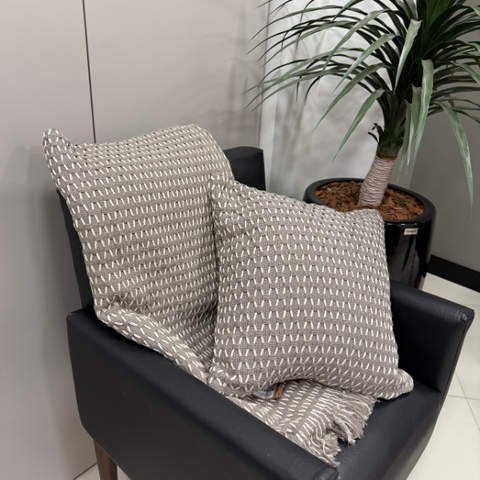 Manta Decorativa para Sofá 140x170cm Atenas Cinza