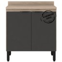 Ver imagem 4 de Balcao 2 Portas 80cm 93221 Avena Grafito Demobile