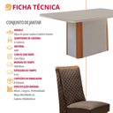 Ver imagem 7 de Mesa de Jantar Isadora 180cm Tampo MDF Vidro Canto Copo com 6 Cadeiras Yasmin