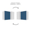 Ver imagem 5 de Armário de Canto Aéreo Pérola Yescasa Branco/Azul