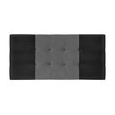 Ver imagem 1 de Painel Estofado Nina 94cm para Cama Box Quarto Solteiro Suede Preto/Cinza Jbe Móveis