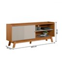 Ver imagem 4 de Rack para Tv até 65 Polegadas Kraken 1 Porta 1 Prateleira Nature/off White - Pnr Móveis