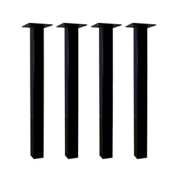 Pé de Mesa Industrial Ferro 75 X 50 Kit com 2 Cor Preto - 1