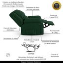Ver imagem 2 de Poltrona do Papai Reclinável Melim Elétrica Led Massagem Veludo Verde Fh1