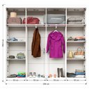 Ver imagem 3 de Closet Ele e Ela 8 Prateleiras Malbec Branco Fosco - Panorama Móveis