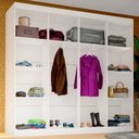Ver imagem 1 de Closet Ele e Ela 8 Prateleiras Malbec Branco Fosco - Panorama Móveis