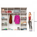 Ver imagem 4 de Closet Ele e Ela 8 Prateleiras Malbec Branco Fosco - Panorama Móveis