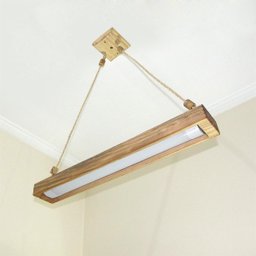 Luminária Lustre Pendente Rústico Madeira Led Lustre 20w - 4